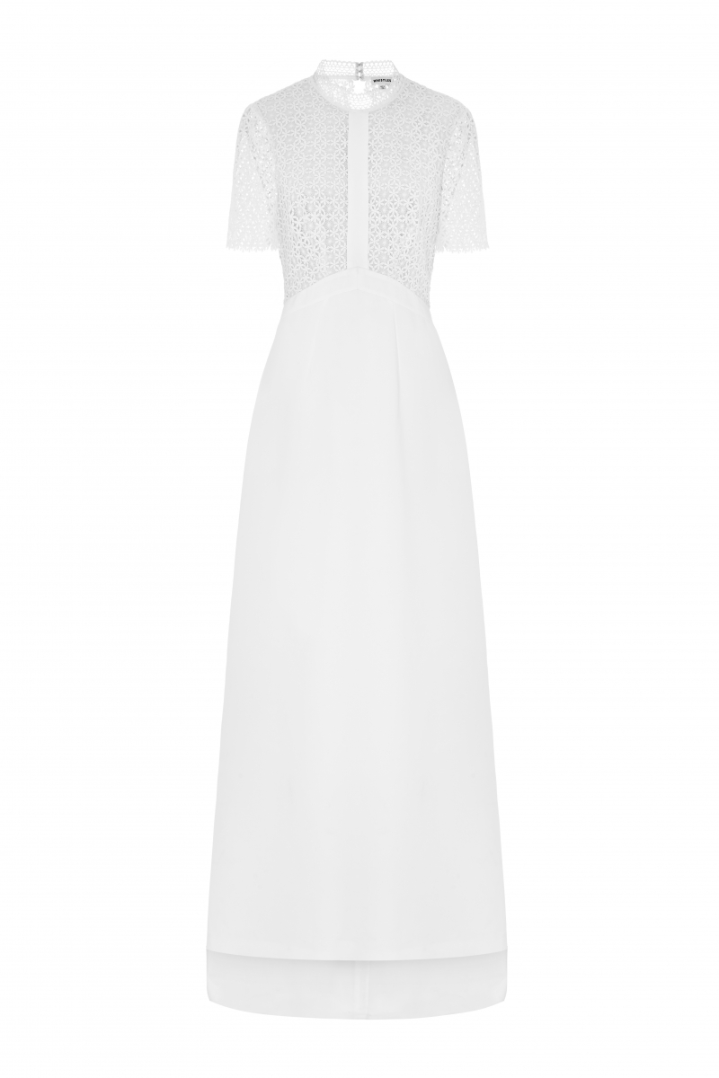 Whistles Scarlett stand collar wedding dress $7,789